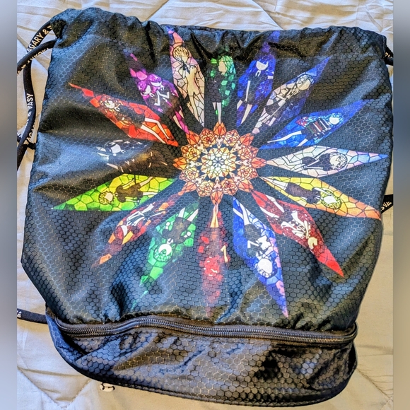 Handbags - Agary & Easy Black Drawstring Backpack Featuring Land Of The Lustrous